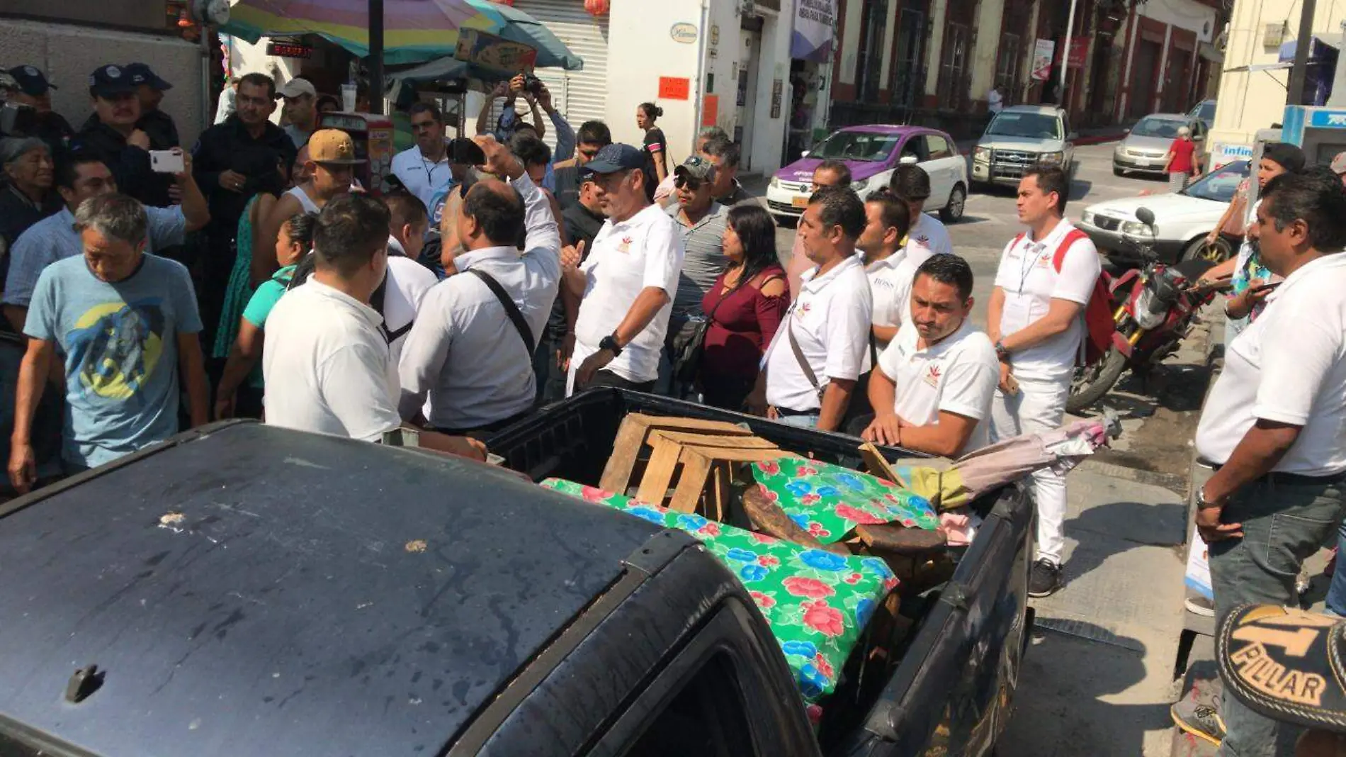 Operativo contra ambulantes en Matamoros